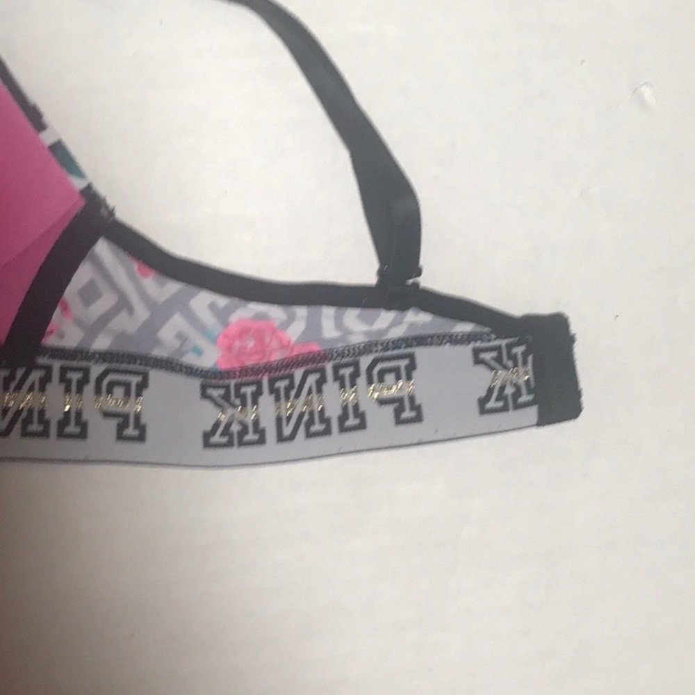 VS Pink Wear Everywhere Floral Print T-shirt Bra - Picture 8 of 9